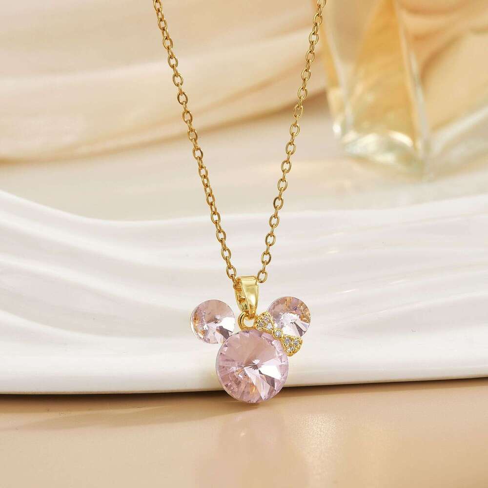 Sweet Forest Style Necklace For Women, Non-Fading, Unique Design, Fashion Pendant, Versatile, Elegant Titanium Steel Clavicle Chain Jewelry 778