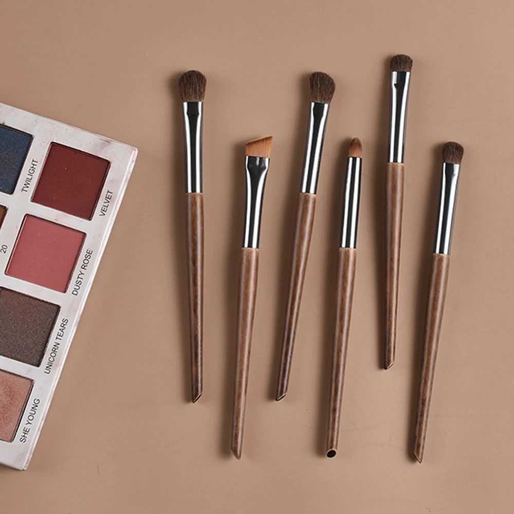 6pcs Soft Horse Hair Eye Makeup Brush Set - Complete Eyeshadow/Blending/Brow/Lip Brush ToolsXJ2500716