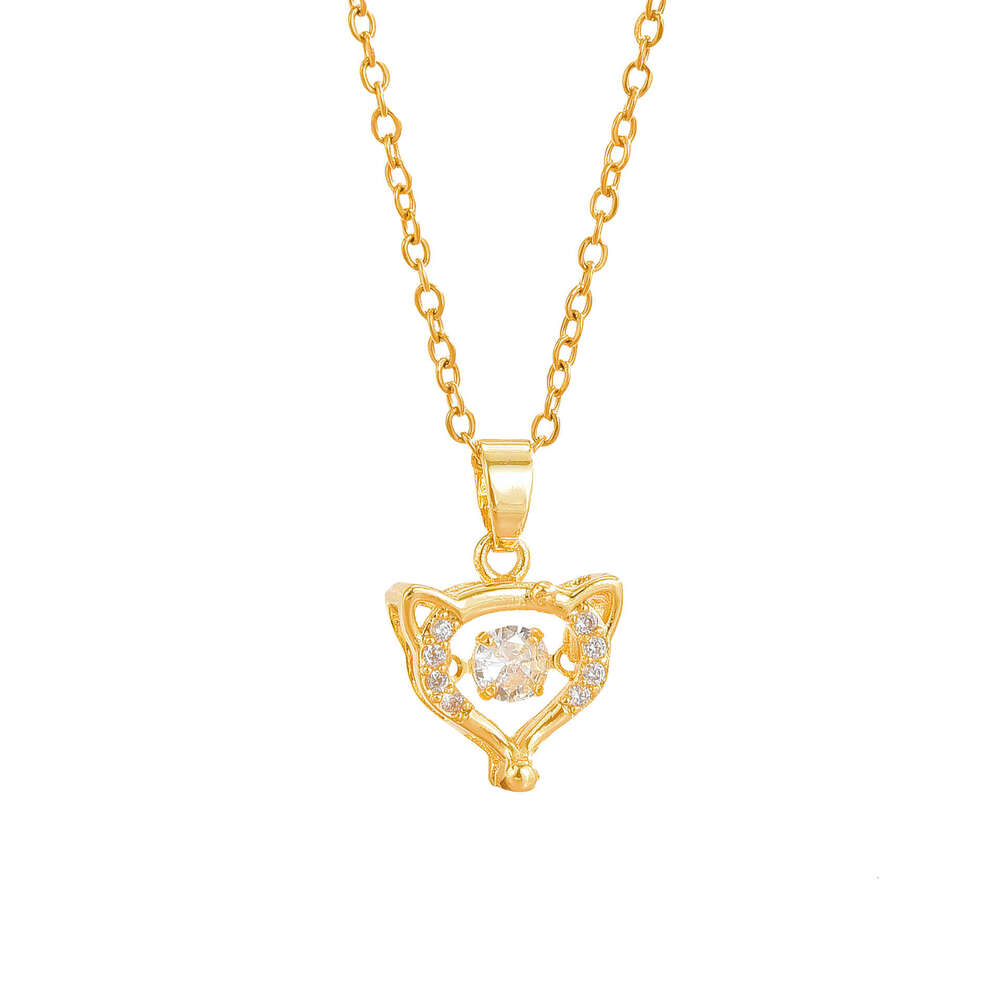 Cute Little Fox Dynamic Niche Light Fashion High-End Necklace Elegant Versatile Collarbone Chain F89