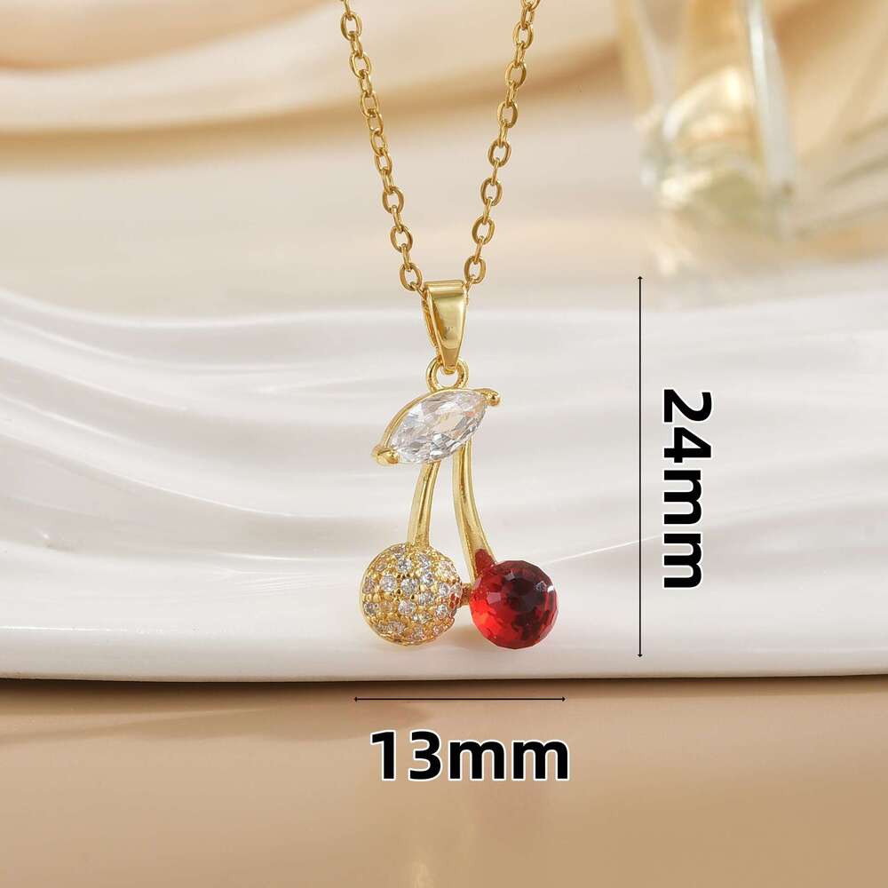 Japanese And Korean Style Niche Design Titanium Steel Necklace For Women Series Geometric Shape Internet Trendy Temperament Clavicle Chain 22B