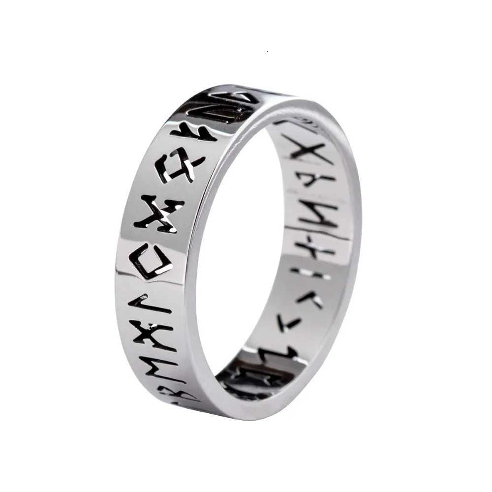 Vintage 6mm Out Odin Norse Viking Amulet Rune Rings for Men Words Ring Wedding Jewelry Valentines Gifts Wholesale S250716
