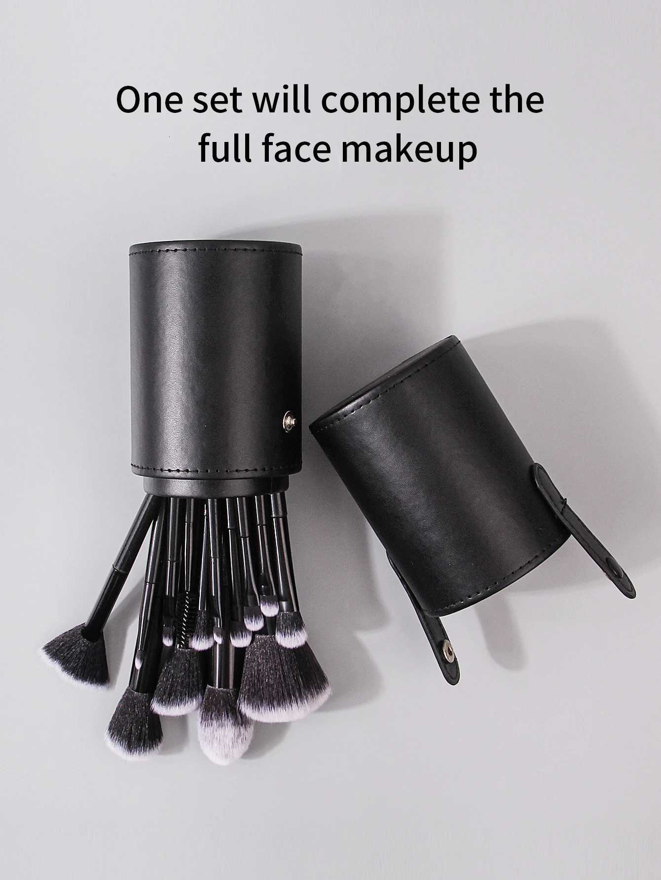 Black Makeup Brush Set Professional Super Soft Detail Brush Blush Brush Foundation Concealer Eyeshadow Brush Women Beauty Tool XJ2500716