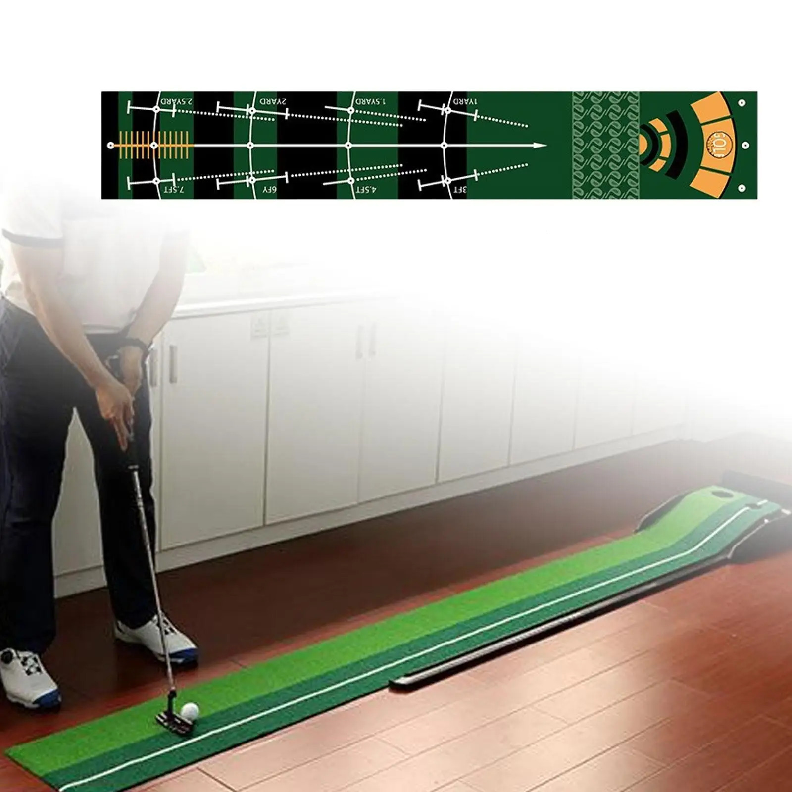 Golf Putting Mat Gift for Golfer Golfing Accessory Lightweight Portable Improve Putting Accuracy Training Aid for Park Lawn Home 250716