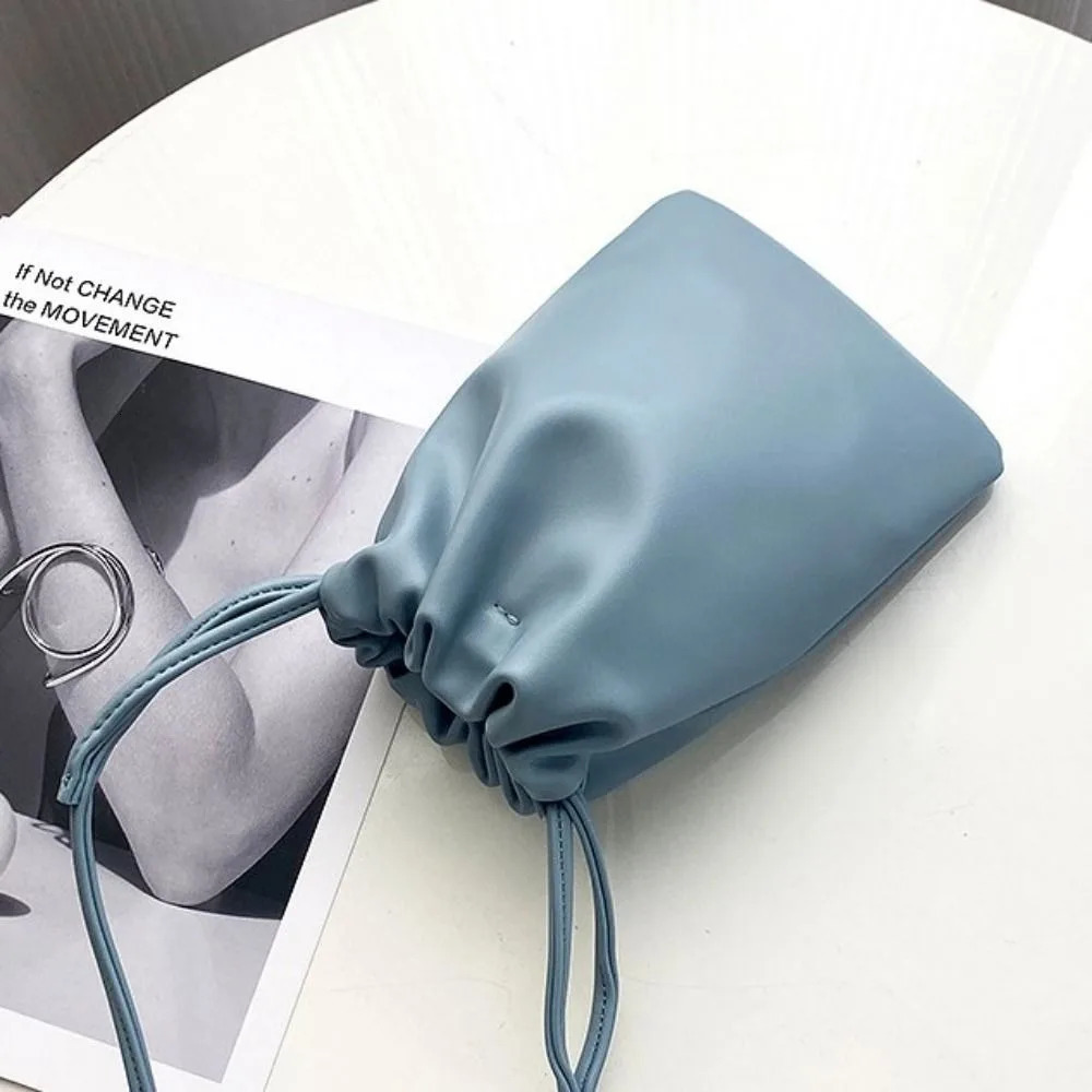 Pu Leather Women Handbags Large Capacity Candy Color Crossbody Bags Solid Flap Mini Bucket Bag 250714