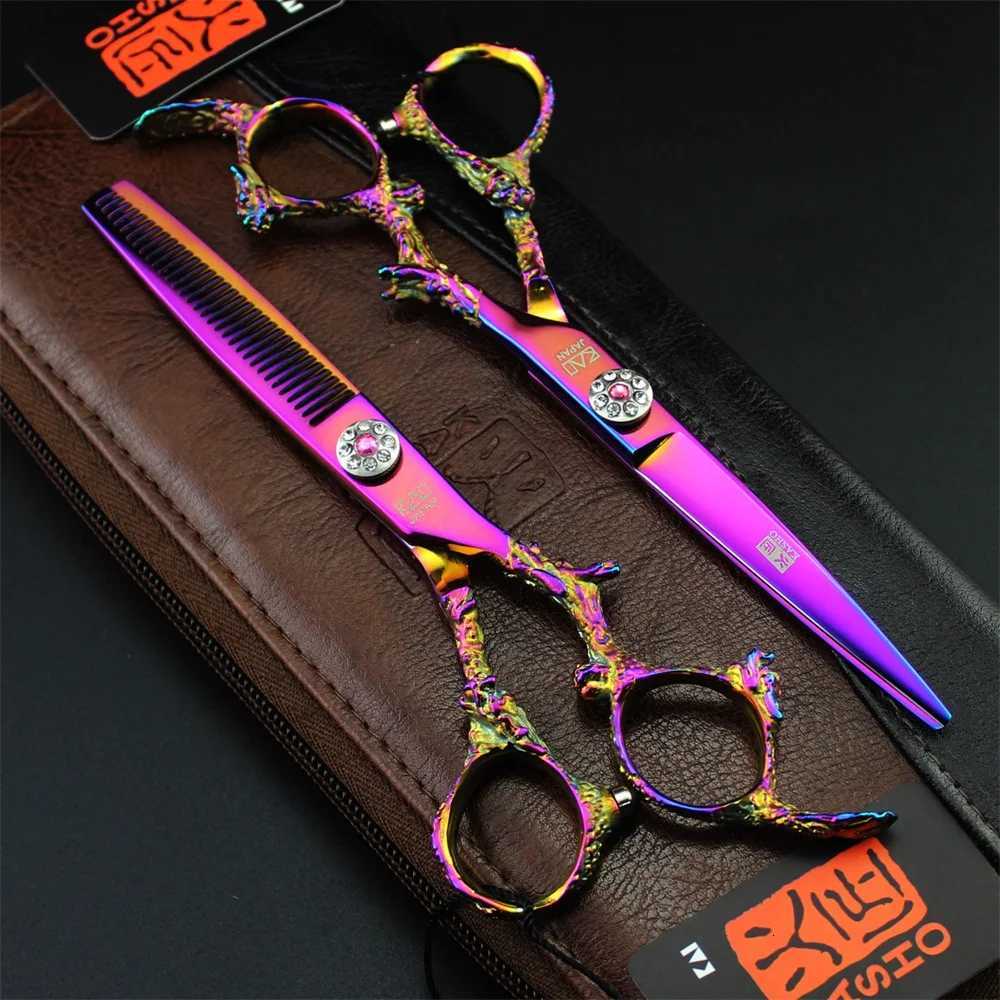 6 Inch Professional Hairdressing Scissors Barber Scissors Straight Thinning Hair Cutting Tool W250716