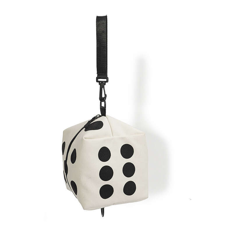 Unique Dice 2025 Spring New Fashion Printed Canvas Bag Ins Couple Trendy Cool Shoulder Handbag