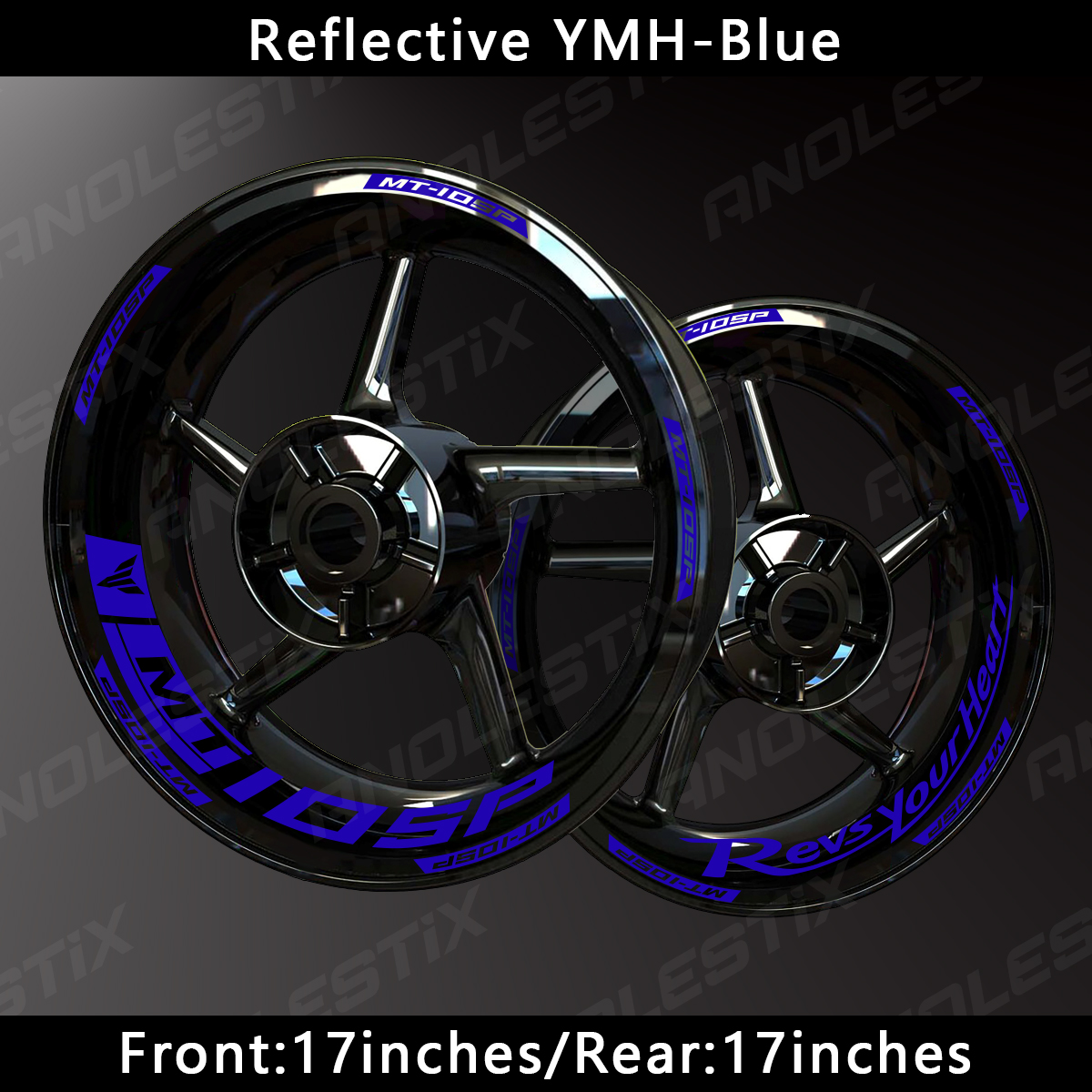 AnoleStix Reflective Motorcycle Wheel Sticker Hub Decal Rim Stripe Tape For YAMAHA MT-10 SP MT10SP