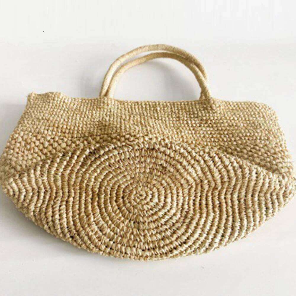 Summer Raffia Beach for Women Handbag Bohemian Woven Straw Vacation Bucket Bag Handmade Shoulder Bags Shopper Tote NEW