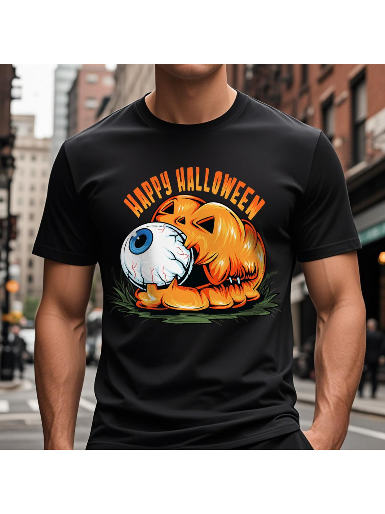 VogueEpoch White S-3XL black Adult Short sleeve T Shirts text Round collar Men Cotton 180g tiger Halloween Wed 11