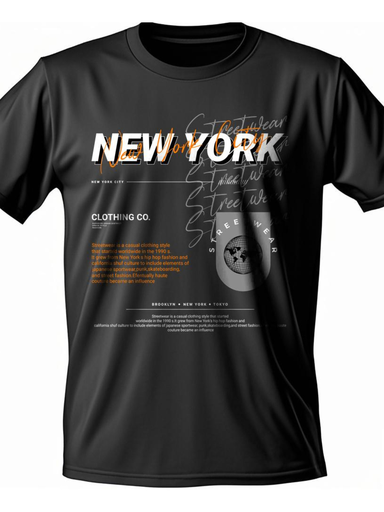 VogueEpoch Men pattern T Shirts White Cotton black Adult text 180g Round collar S-3XL Short sleeve Wed 3b
