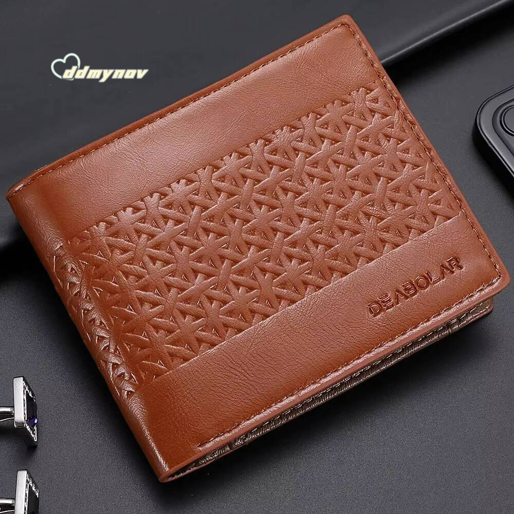 Embossed Soft PU Leather Multi-Card Credit Card Holder With Mens Short Coin Wallet ddmynov