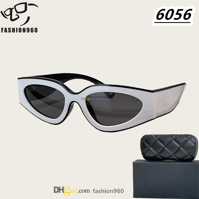 high quality luxury sunglasses for women men plank classic letter design lenses two colors frames Classic Fashion female UV400 Frame Male Eyewear Gafas De Sol 6056