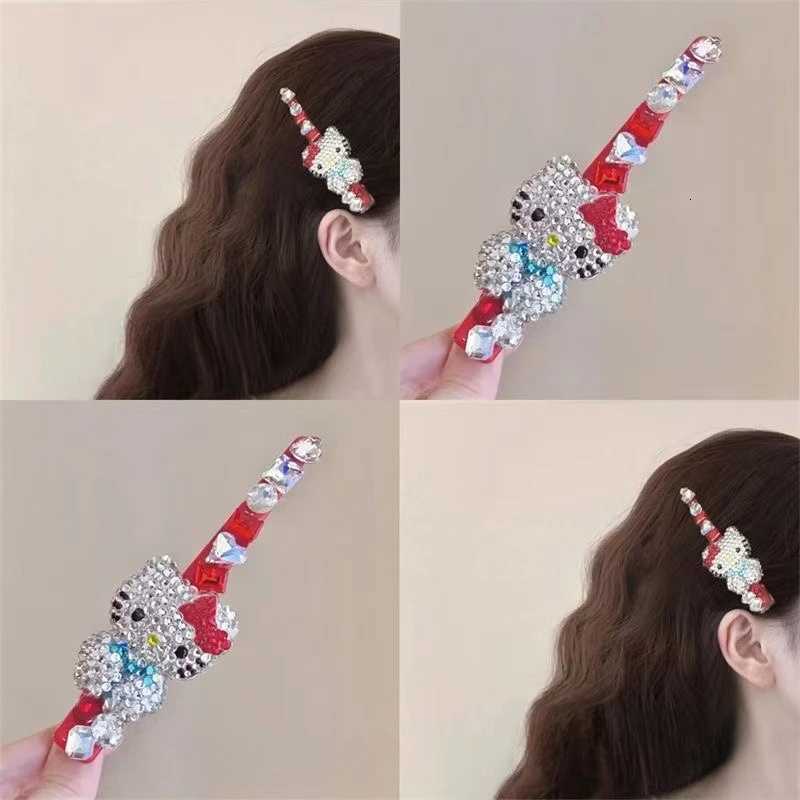 Sanrio Hello Kitty BB Hair Clips Childrens Sweet Versatile Hairpin Cartoon Girls Clip Headdress Side Bangs Clips Anime Ornament w250716