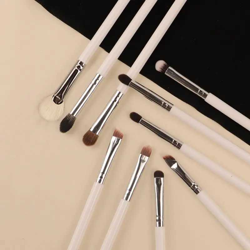10-in-1 Professional Makeup Brushes Set - Eyeshadow Eyeliner Eyebrow Brush Kit with Soft Synthetic Bristles Travel-Friendly Kit XJ2500716
