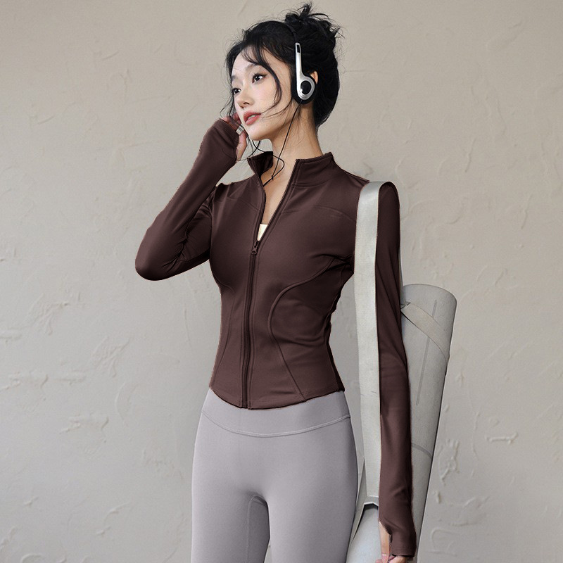 Women's Yoga Gold Zipper Set and Long Sleeve Jacket Shorts Pants Sports Shaping Tight Fitness Yoga pants sportswear sports pants