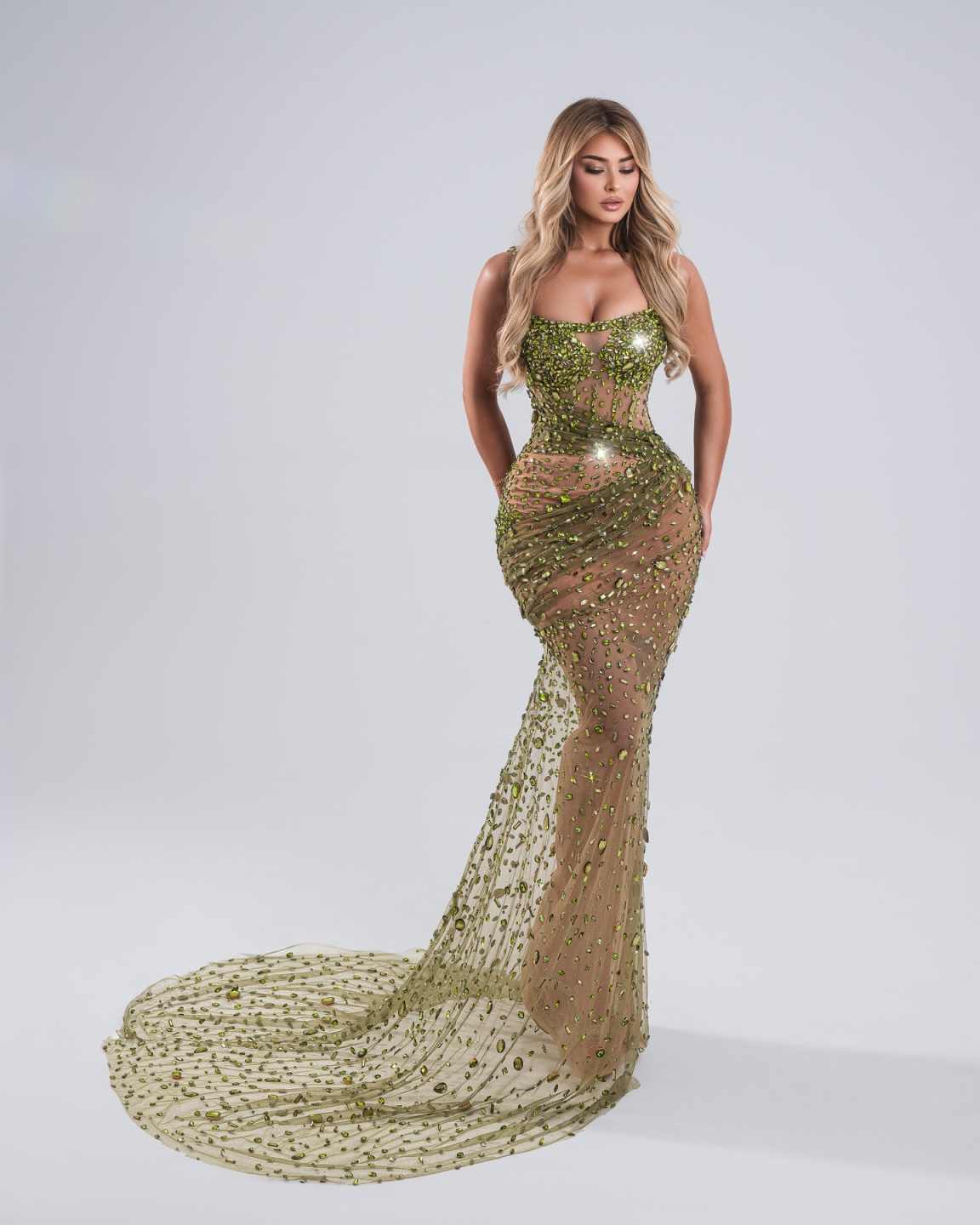 Heavy Beading Shiny Prom Dresses Long Train Strapless Mermaid Luxury Evening Dress Haute Couture Prom Gowns vestido de novia