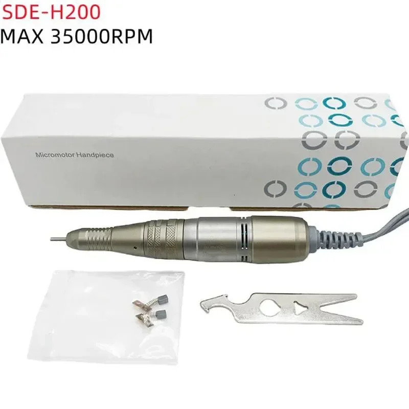 65W Electric Nail Drill Strong 210 Micromotor Control Box DC 30V 35000RPM H200 Handle Milling Machine Manicure Machin 250715