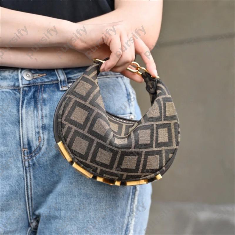 Classic Cross Body Half Moon Bag Women Designer Graphyy Mini Clutch Bag Chains Letter Full Handbags Micro Hobo Shoulder Bags Crossbody Bag