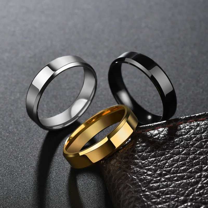 Freeteeme Punk 2mm/4mm/6mm/8mm Wide Simple Rings for Women Men Stainless Steel Smooth High Polished Wedding Finger Rings Jewelry S250716