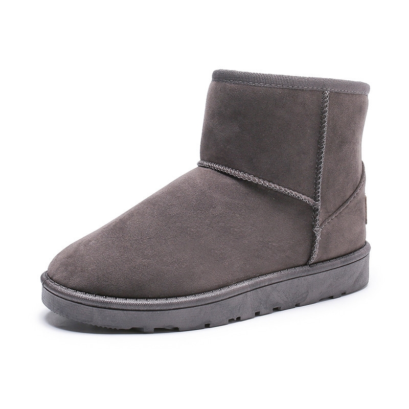 Free shipping Slippers designers Snow boots for women cold resistant and plush thick cotton shoes for women winter flat bottom versatile bread grey bl