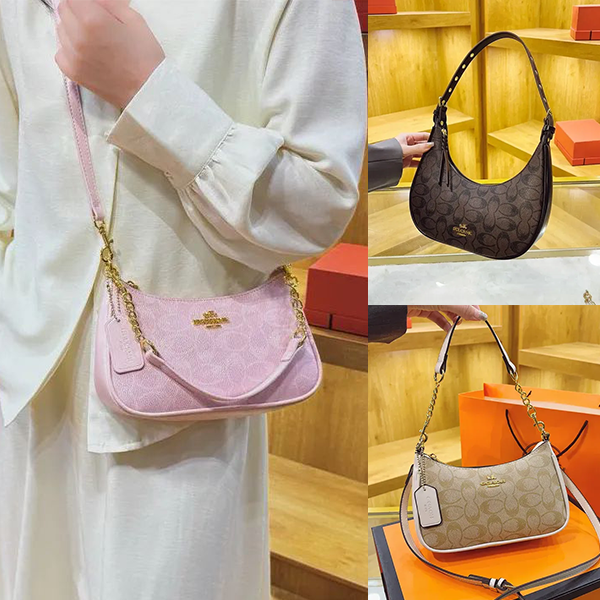 Designer bag Luxury bag Shoulder bag New women's moon bag Single shoulder horizontal mini letter crossbody bag Texture armpit hand-held half moon bag