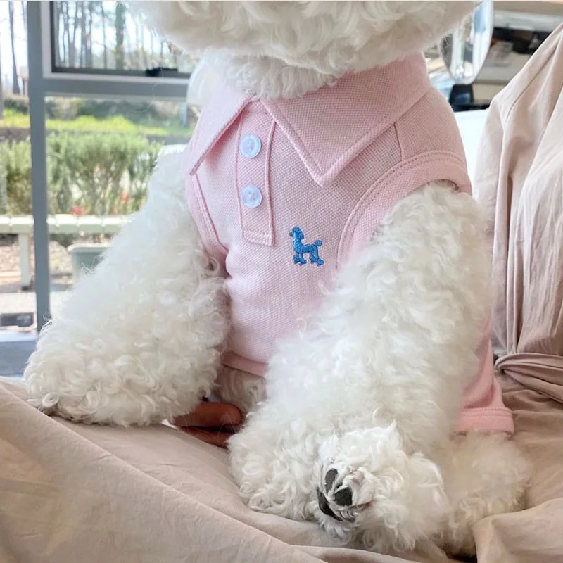 Pet Dog Polo Shirt Cool Clothes Soft Breathable Yorkie Chihuahua Puppy Vest for Small Medium Dogs Costumes 250711
