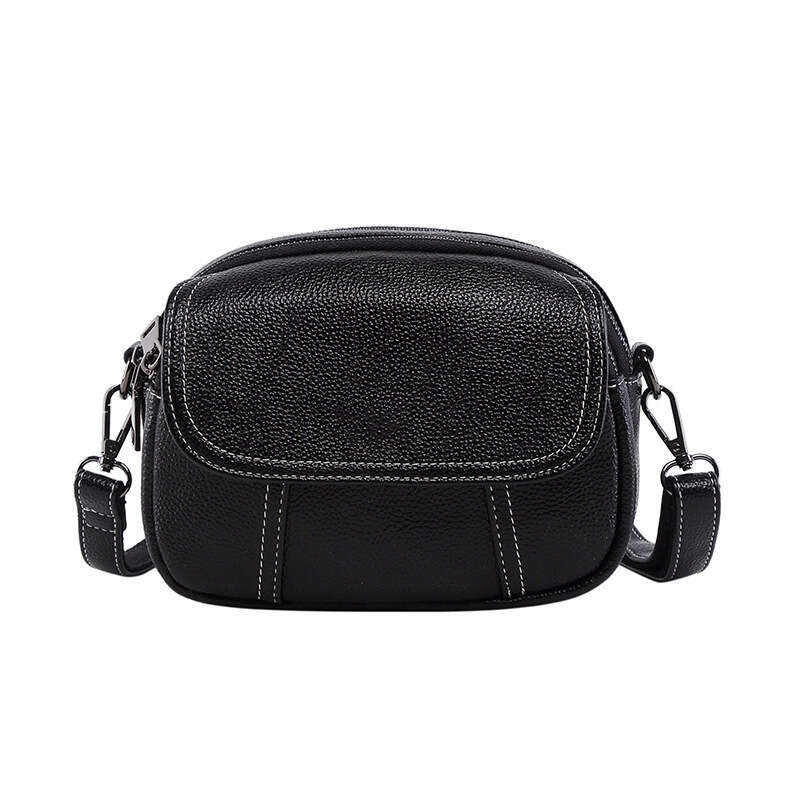 2022 New and Elderly Women, Multi-layer Soft Leather Mom Women's Crossbody Bag, Single Shoulder Bag for Middle-aged Ladies