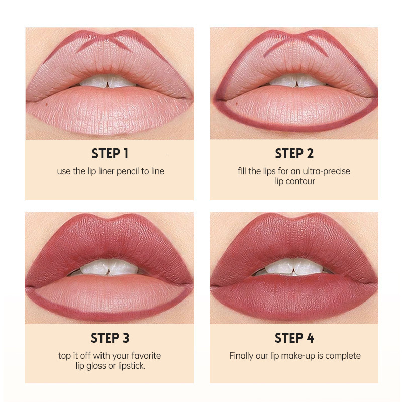 12Pcs Lip Set Velvet Matte Waterproof Lip Liner Lip Oil Set Long-lasting Matte Lip Pencil Lip Liner Makeup Set 250506