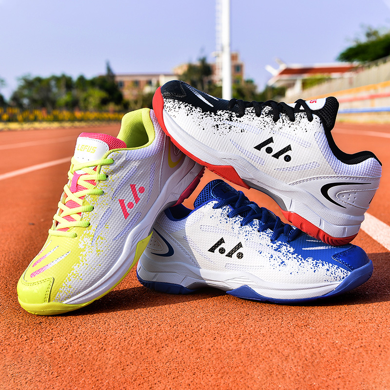 Professional badminton shoes with breathable net surface for training; anti-slip, shock-absorbing and wear-resistant sports shoes for men and women