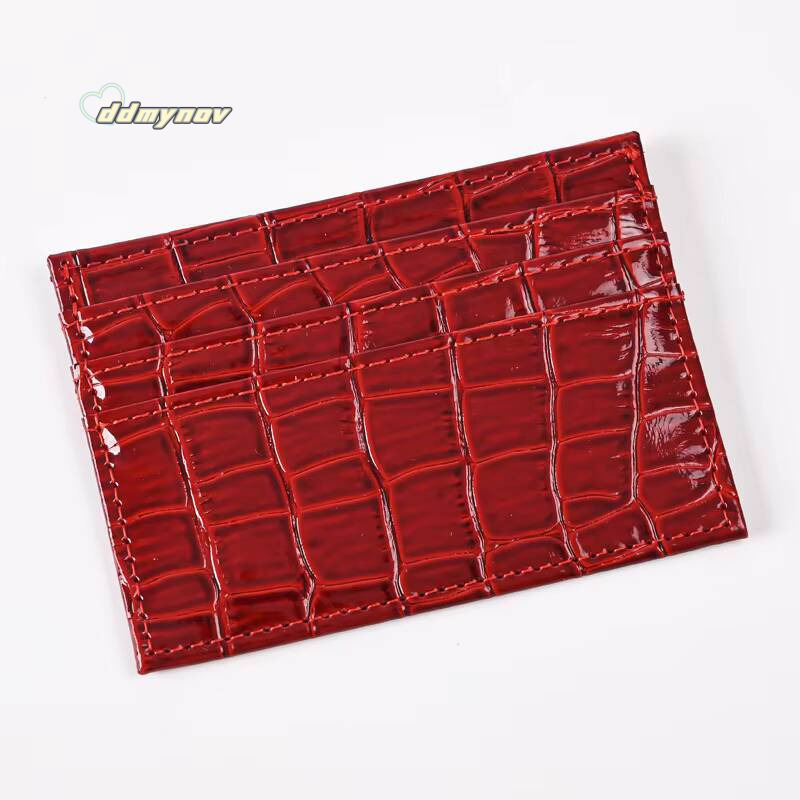 Crocodile Pattern Holder Wallet Pu Leather Thin Womens Business Credit Case Bag Student Id Bus Card Cover Purse ddmynov