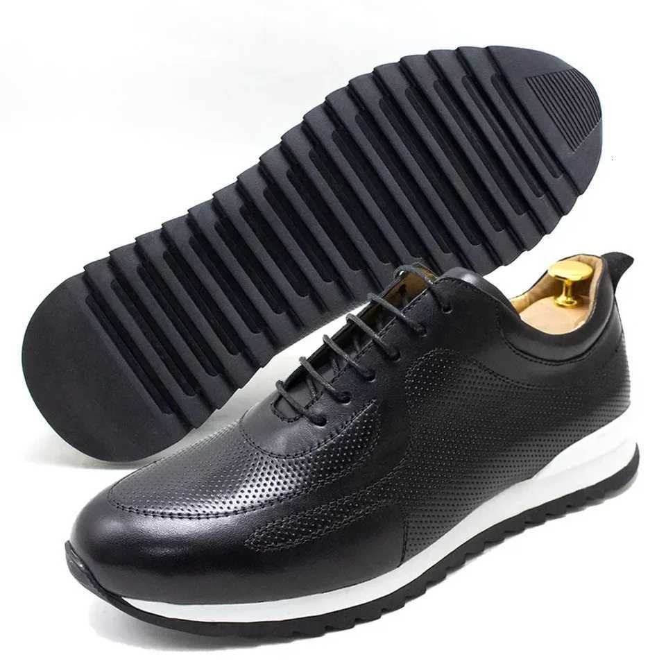 Luxury Mens Genuine Leather Sneakers Lace-Up Comfortable Oxford Classic Casual Shoes for Men Outdoor Street Travel Flat Footwear W250716