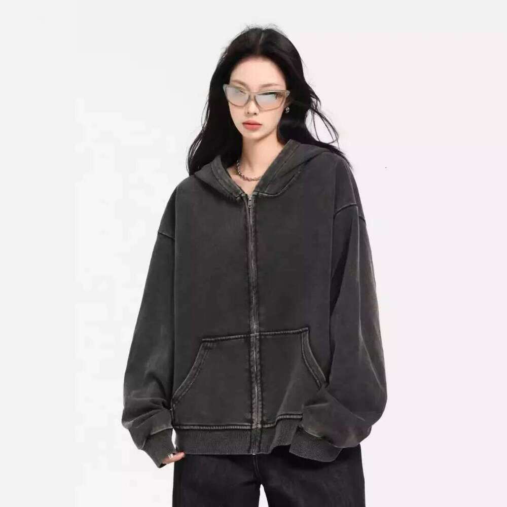 Designer Leisure High Quality Autumn Winter New Style Men's Fleece Hoodie Casual Versatile Loose Fit Sweatshirt with Pockets Trendy Outerwear Jac