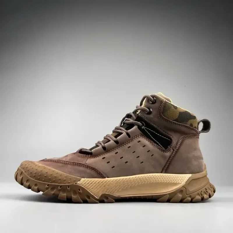 2024 Men Shoes New Fashion Genuine Leather Casual Sport Shoes Youth Sneakers Hot Outdoor Skidproof Cow Leather Climbing Shoes W250716