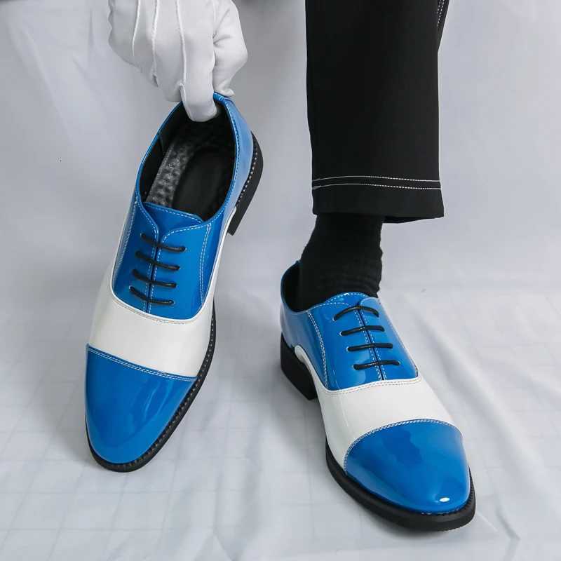 Business Men Formal Leather Shoes Men Lace-up Business Office Fashionable Elegant Leather Shoes Banquet Shoes Size 38-46 Men Shoes Y250715
