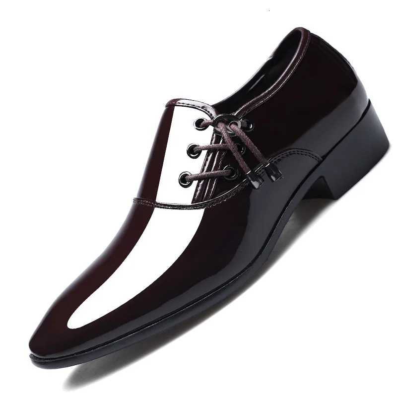 Dress Shoes Men Oxford Patent Leather Mens Dress Shoes Business Shoes Men Oxford Leather Formal Business Shoes for Men 89 Y250715