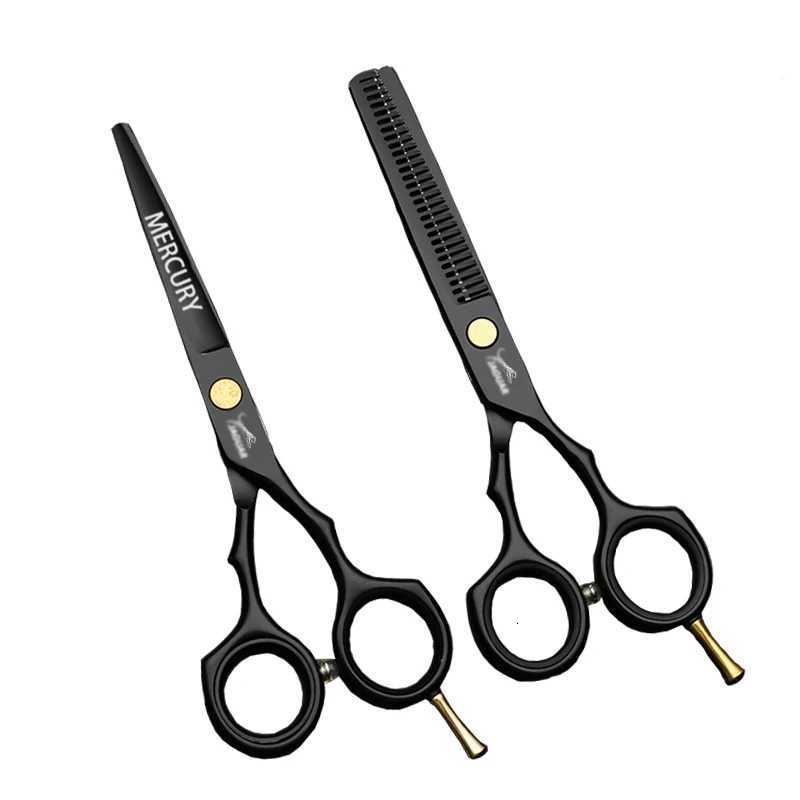 5.5 6.0 Inch Hair Scissors Professional Barber Hairdressing Cutting Thinning Set Reversed Scissors Laser Wire Scissors W250716