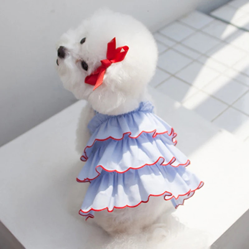 Dog Summer Dress Cat Skirt Pet Clothing Chihuahua Teddy Puppy Princess Apparel Cute Clothes Dress 250711