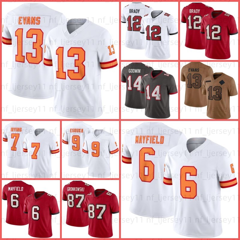 Bucky Irving Tom Brady Baker Mayfield Mike Evans Football Jersey Emeka Egbuka Chris Godwin Vita Vea Antoine Winfield Jr. Calijah Kancey Lavonte David Jalen McMillan