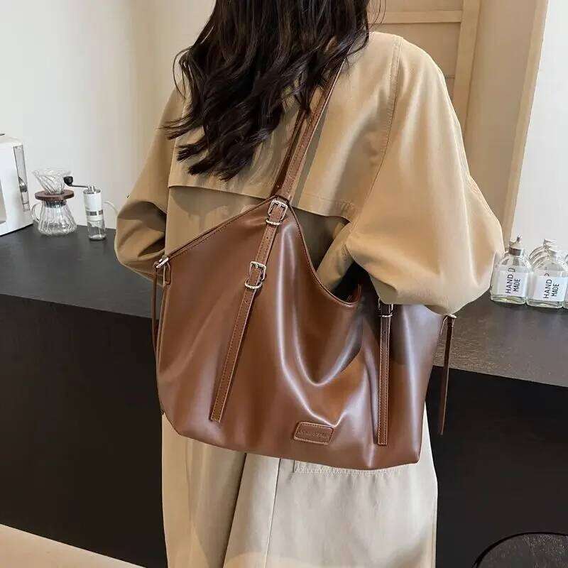New2025 Retro Fashion Tote Niche All-In-One Large Capacity Commuter Shoulder Senior Leisure Bag Women's Handbag High Quality