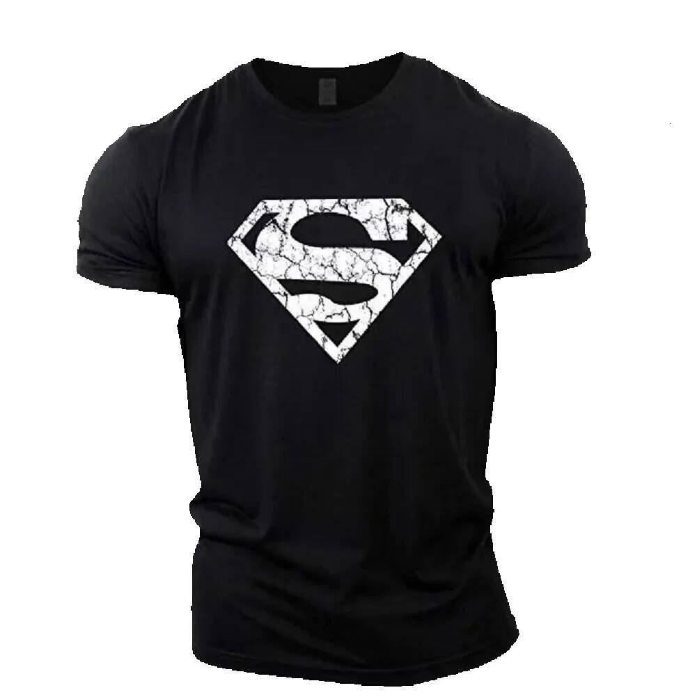 Europe and the United States Gym Superman Hip Hop Sports Fiess Casual Summer Loose for Men Shirt Girls T-shirt Lovers
