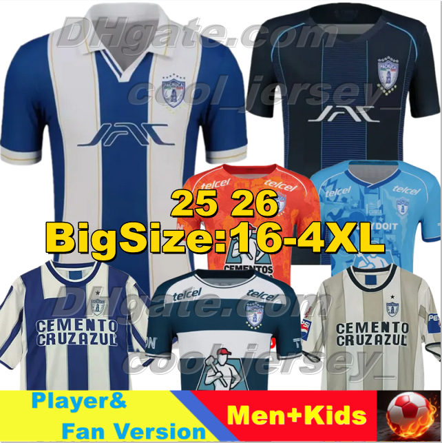 XXXL 4XL 2024 2025 Pachuca LIGA MX Soccer Jerseys Retro 1999 2001 02 Football Shirts 24 25 IDRISSI GONZALEZ GONZALEZ MONTIEL Cup Club de Futbol Men Uniforms kids kits