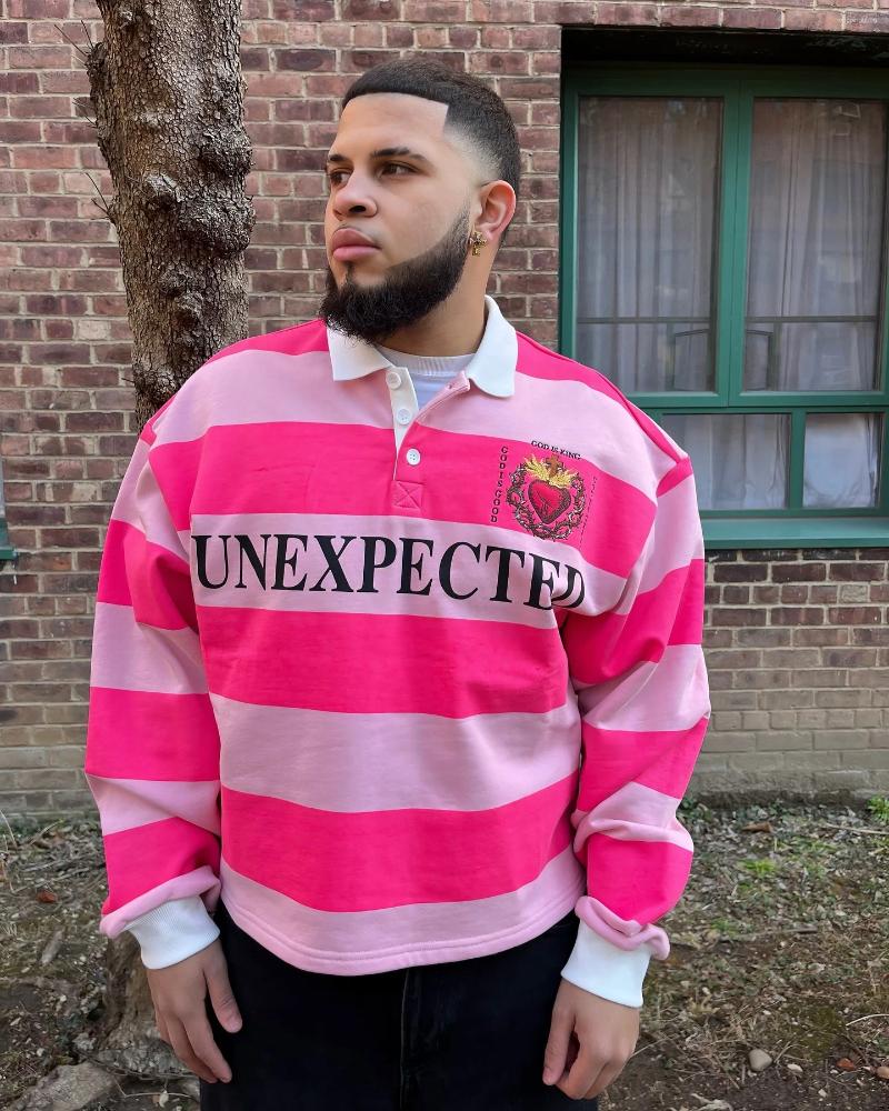 Men's Polos Casual T-shirt 2025 Hip-hop Klein Striped Polo Shirt Y2k Retro Fashion Classic Lapel Neck Long Sleeve