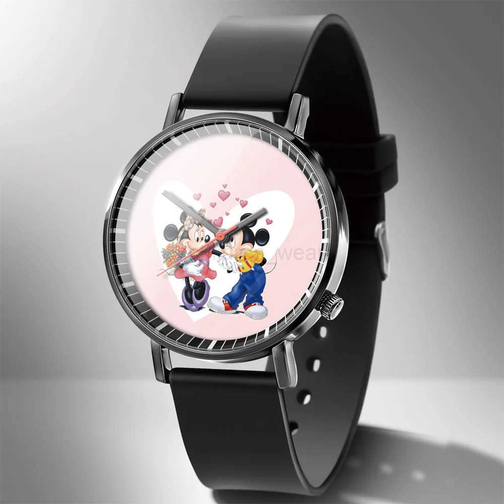 Disney Mickey Minnie Mouse Girl Boy Childrens Kids Watch Women Cute Male Female Couple Wrist Watches Birthday Gifts W20250716