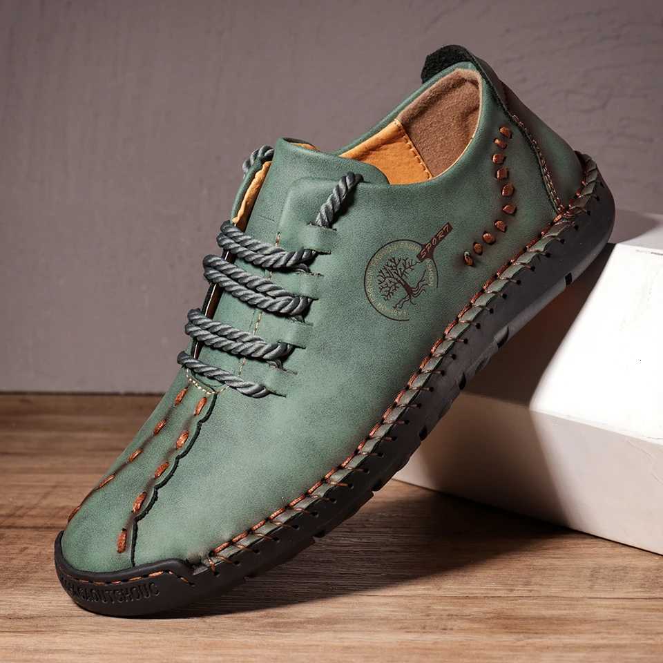 Handmade Leather Casual Men Shoes Design Sneakers Men Comfortable Leather Men Loafers Hot Sale Moccasins Driving Shoes Plus Size W250716