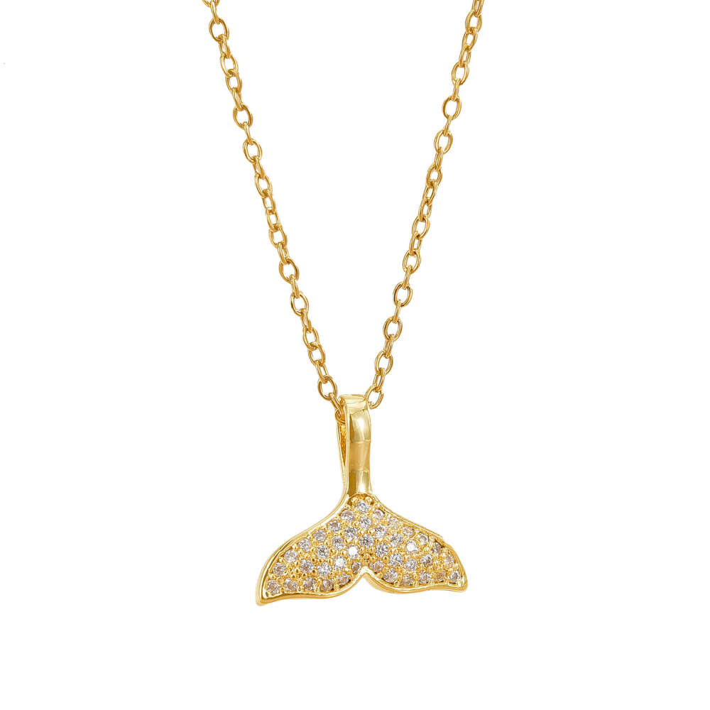 Mermaid Tail Necklace Design Sense Niche Light Minimalist Pendant Collarbone Chain 717
