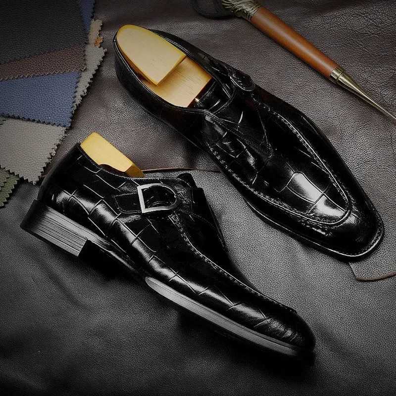 Retro Men Dress Shoes Business Loafers Slip-on Pointed Toe Leather Shoes Party Formal Shoes Handmade Casual Men Shoes Plus Size 48 W250716