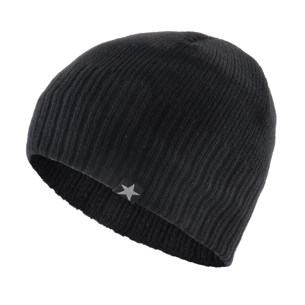 Mens Skullies Beanies Knitted Wool Hats Men Winter Knitting Thick Beanie Hat Double Layer Solid Color Velvet Warm Bonnet Cap 250715