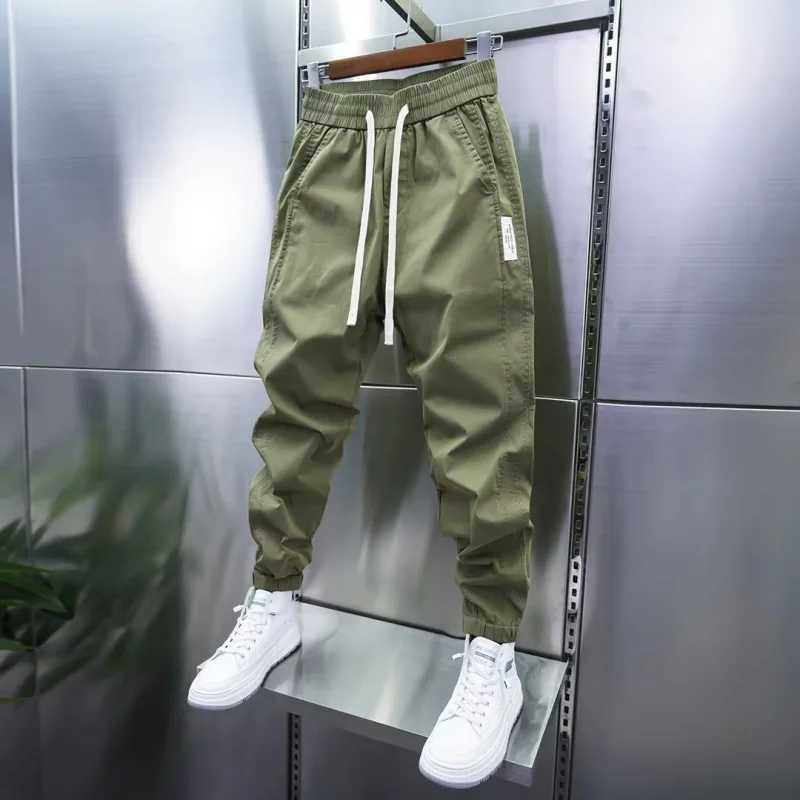 Casual Elastic Joggers Men Streetwear Tapered Ankle Pants y250716