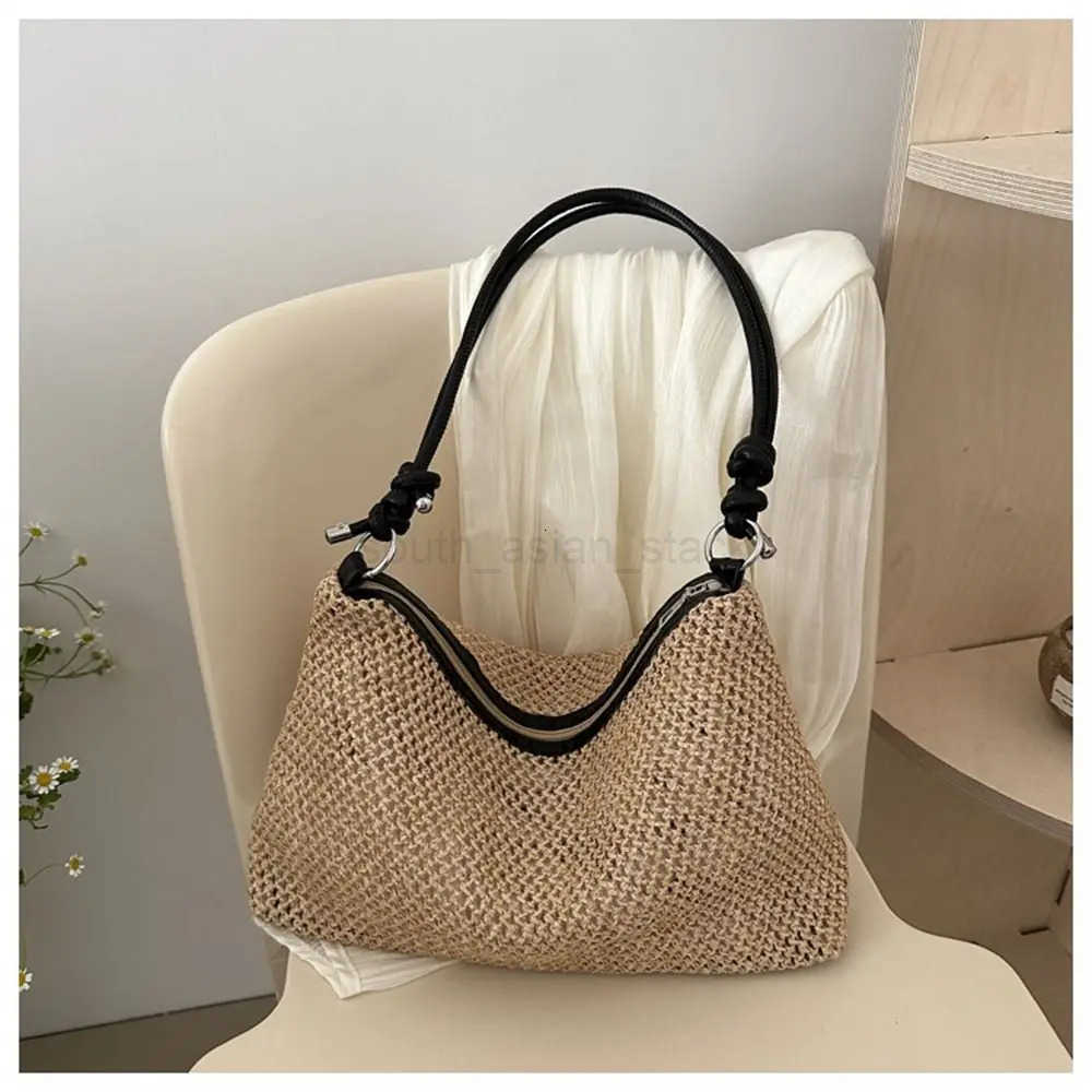Handmade Braid Straw Bag Large Capacity Summer Beach Shoulder Bag Women Girls Fashion Handbag Rattan Woven Tote Bag for Ladies Z250716