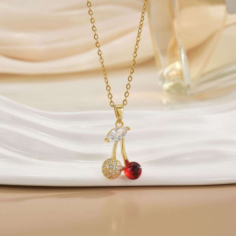 Japanese And Korean Style Niche Design Titanium Steel Necklace For Women Series Geometric Shape Internet Trendy Temperament Clavicle Chain 22B